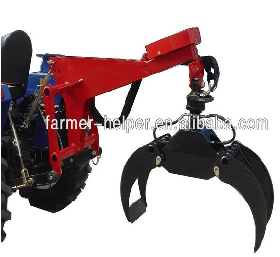 Fmh New Tractor Attachment Hydraulic Tractor Log Grapple Excavator For