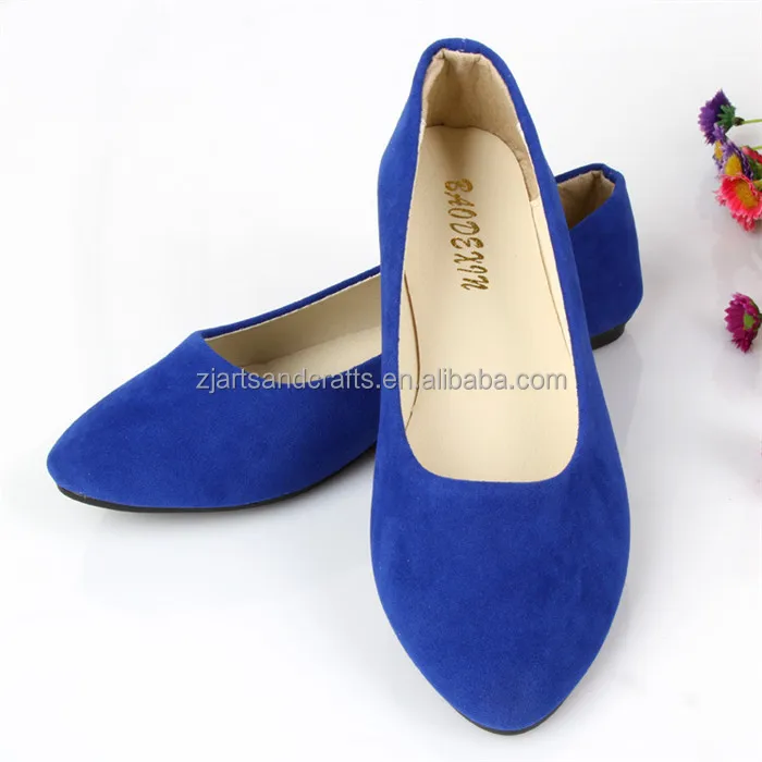 blue flat womens shoes