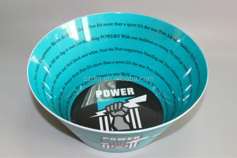 Double Side Printing Large Melamine Salad Bowls For Sport Team