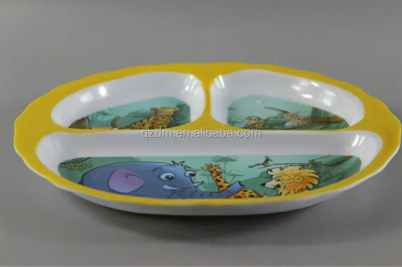 Melamine Tableware For Kids/Divided Plate For Children