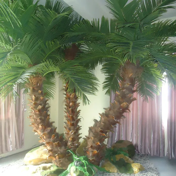 Shengjie Make Metal Palm Tree Artificial Bent/curved Palm Tree For Sale