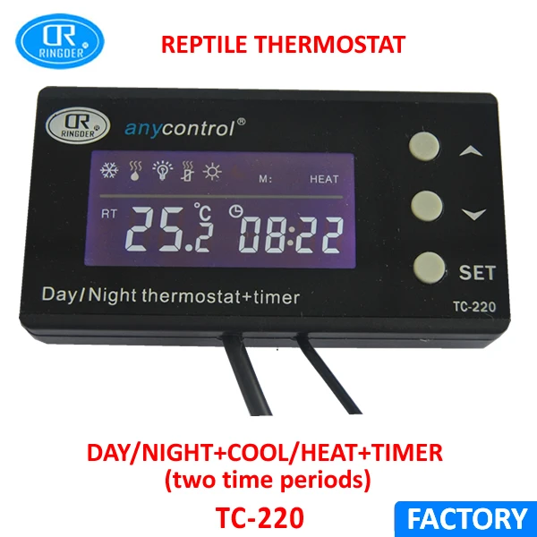Tc220 Reptile Temperature Controller With Night Drop Buy Reptile