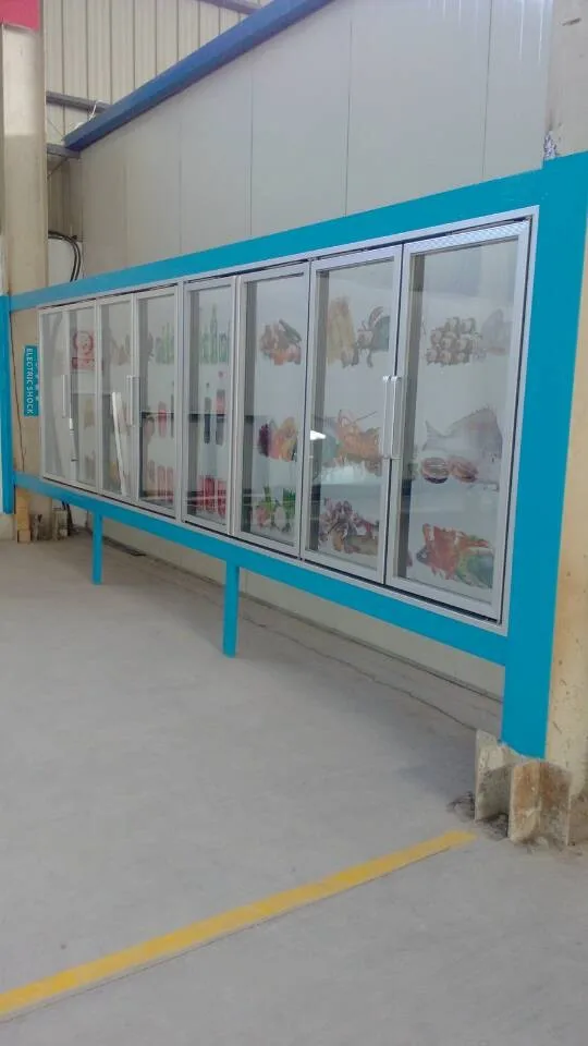 Commercial display fridge/freezer glass door for shopping mall