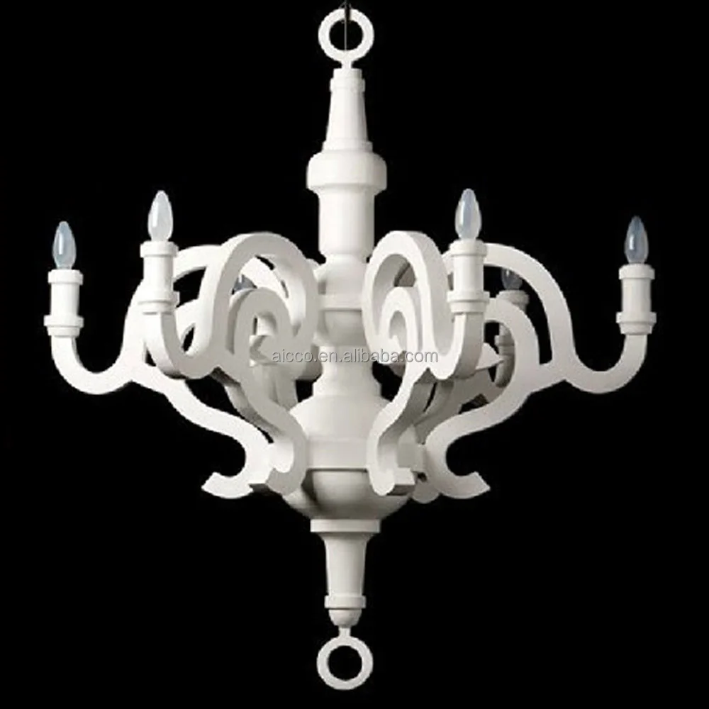 Moderne houten papier kroonluchter met wit zwart kleur hanglamp ...