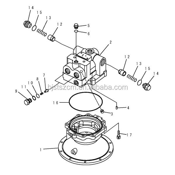 Pc300-7 Swing Motor Spare Parts 706-7k-01070 Excavator Swing Motor ...