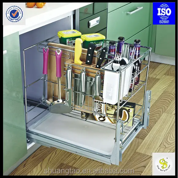 Sliding Chrome Wire Basket Drawers,Metal Storage Wire Drawer