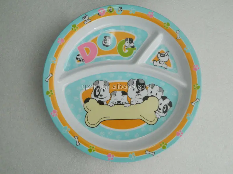 Melamine Baby 3 Divide Plate Kids Candy Dishes