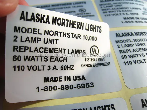 electrical equipment labels