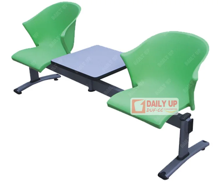 2 Seater Garden Square Bench Chairs with Tea Table Shopping Mall Waiting Chairs Plastic Restaurant Table And Chair Sets