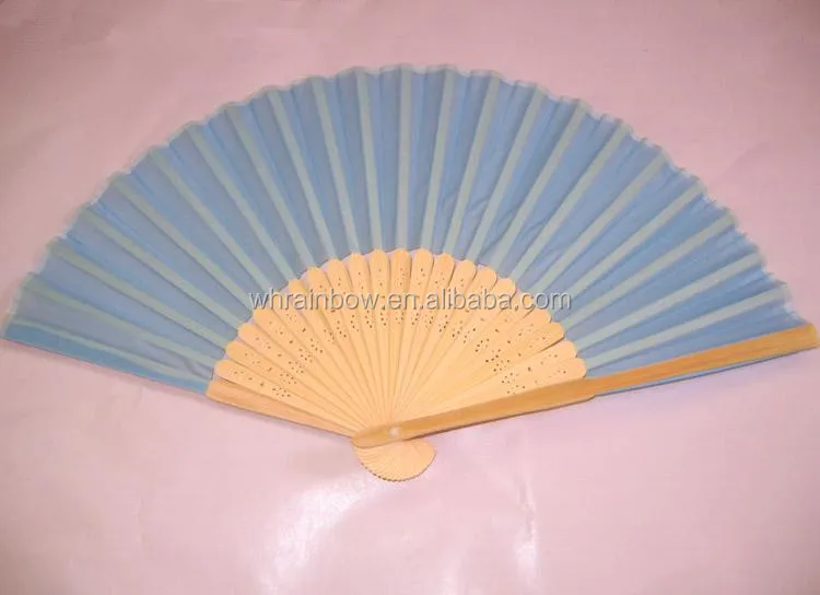 Asian Silk Hand Fan Wedding Program Fan With Bamboo Handle Buy