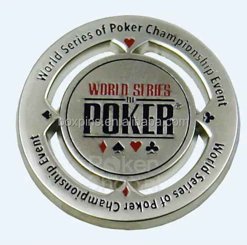 ALL IN Texas Hold'em Poker Card Cover Guard Protector Gold Brass Coin WSOP 