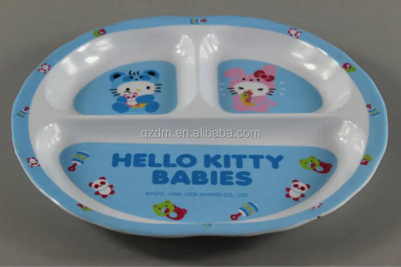 Popular 3 Section Melamine Plates For Children