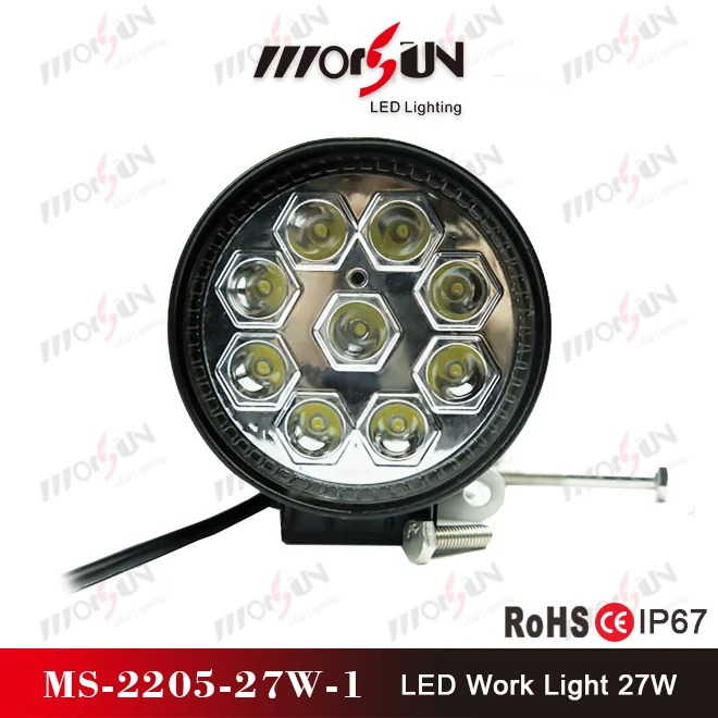 Morsun Factory Price!! Guangzhou Auto Part 12 Volt Led Lights Car Round 27w Led Work Lamp For Tractor Truck Buy High Quality 27w Led Work Lamp,27w Led Lamp,27w Work