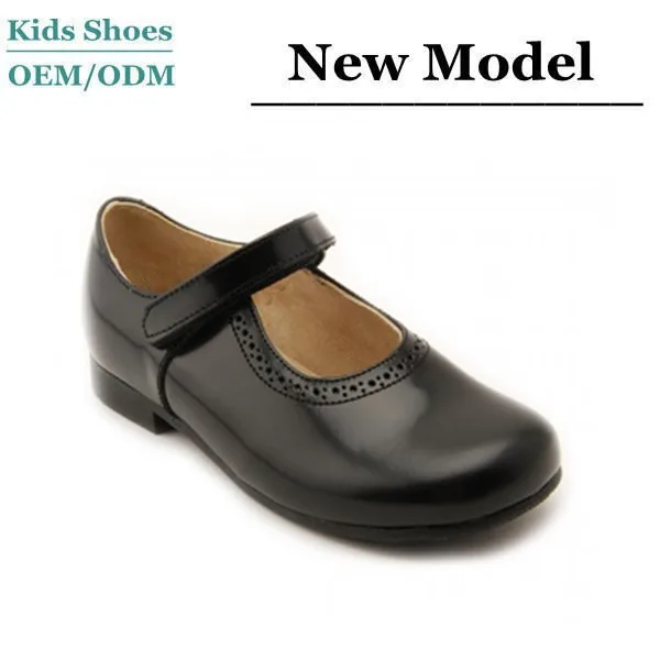 Wholesale Pu Genuine Leather Black School Uniform Shoes Girls Durable ...