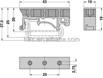 Кронштейн tst для монтажа din реек 3120