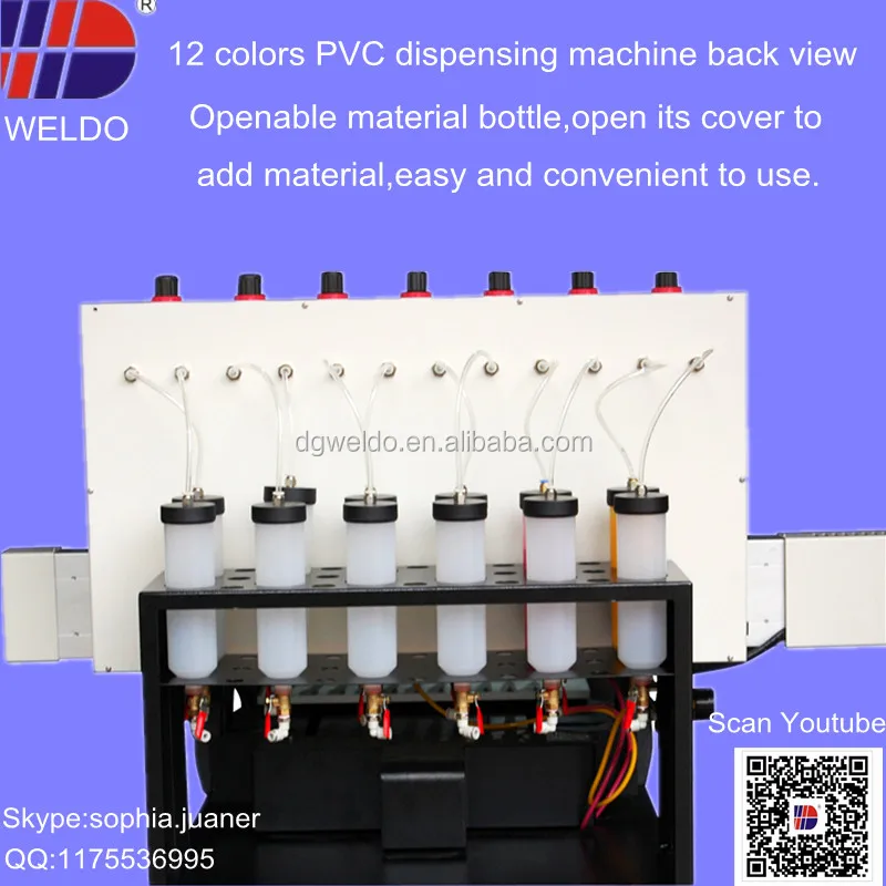 Automatic dropping machine for soft pvc key chain