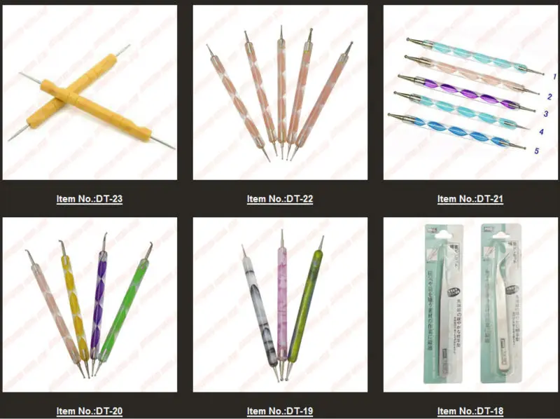 Good Price !!! New Fashion Color Acrylic Handle Double End Nail Dotting