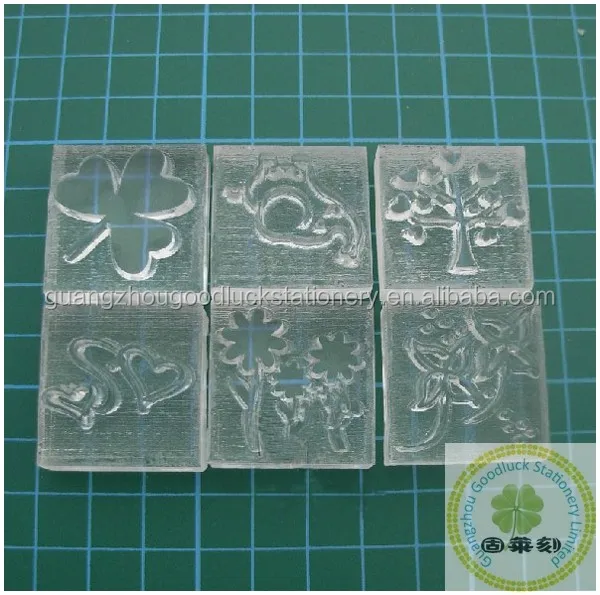 Nice Acrylic Rectangle Natural Handmade Clear Soap Stamp Seal Mold Mould 
