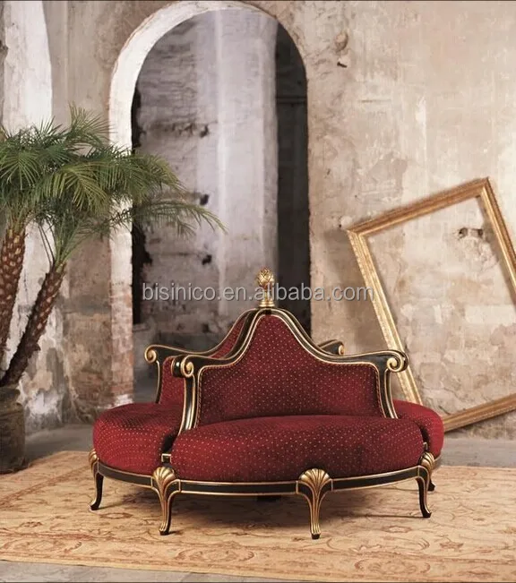 Vintage Retro Round Chair Sofa Golden Throne Royal Living Vintage Retro Round Chair Sofa Golden Throne Royal Living Room Furniture Set
