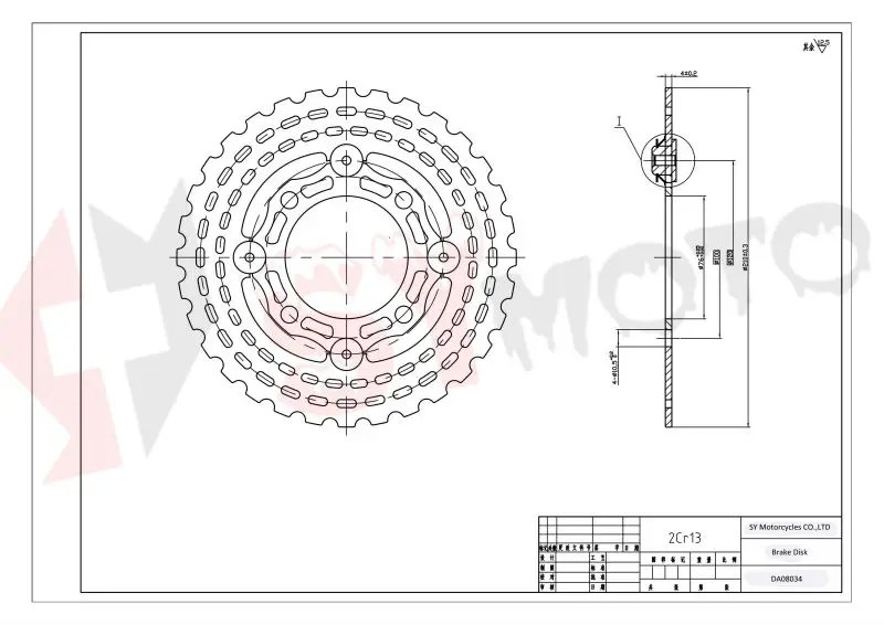 Pit Bike Floating Brake Disc Rotors,4mm Thick Corrugated Disc Buy
