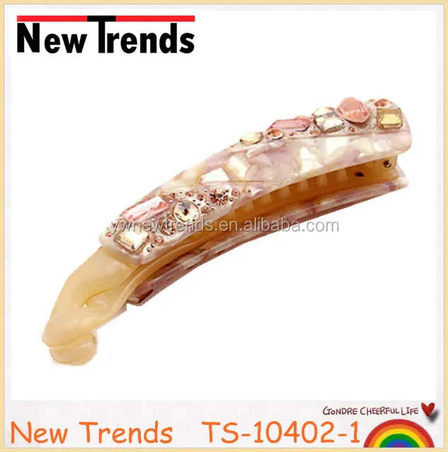 Whole Luxury Korean Fancy Rhinestone Banana Clip Large Crystal Ts 10402 1 Jpg