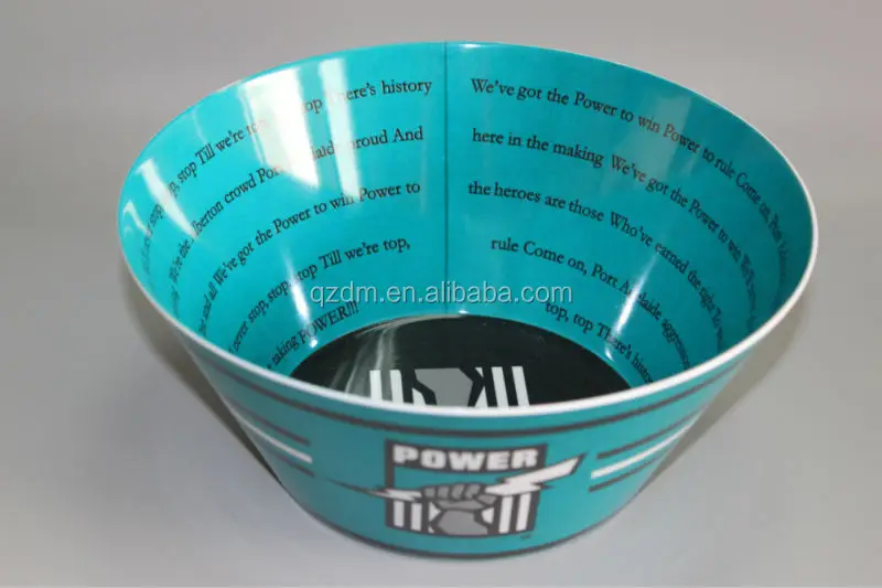 Double Side Printing Large Melamine Salad Bowls For Sport Team