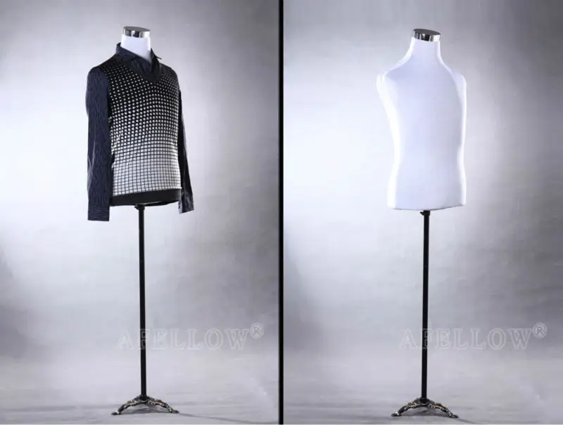 M005102 White Color Male Torso Fiberglass Half Body Cheap Mannequin