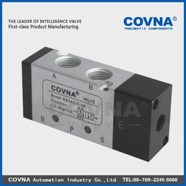 HK4V210-08 series 5/2 way DC12v single head double position air solenoid valve