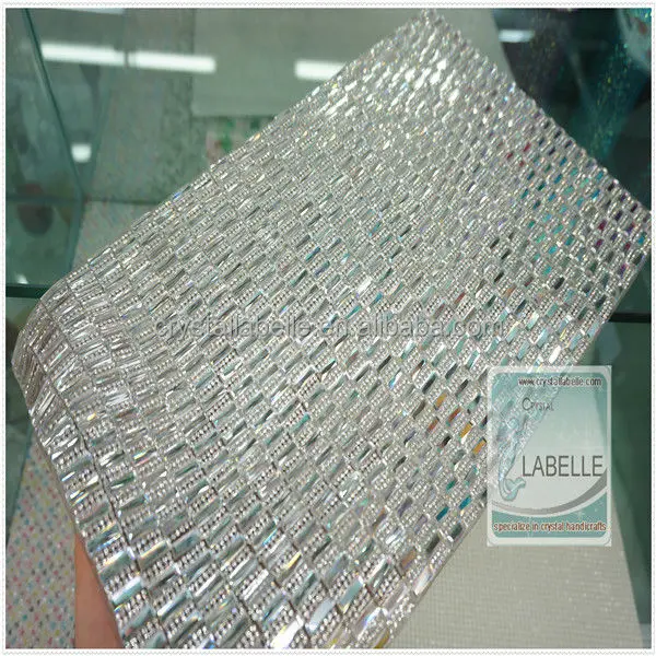 Sew On Crystal Beaded Rhinestone Mesh Roll Trimming Crystal Diamond