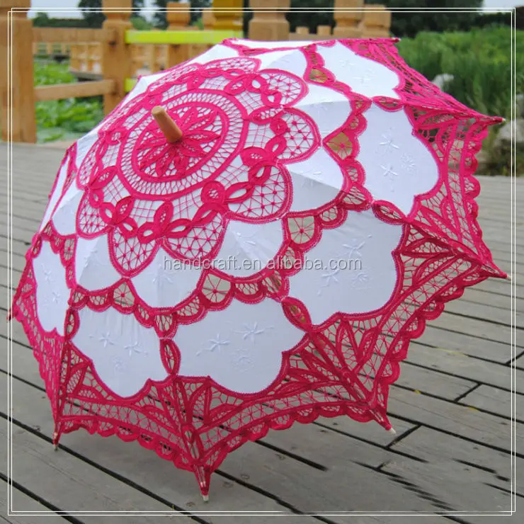 100 Handmade Red Lace Umbrella Wedding Buy Lace Umbrella For Wedding