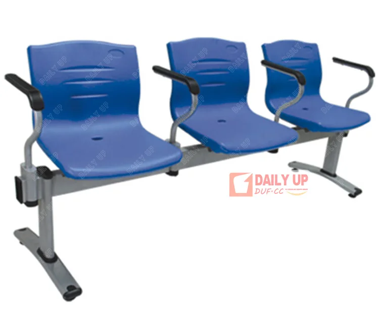 Lobby 3 Seat Beam Chair Sturdy Public Station Seating Armrest Hospital Waiting Room Chairs Used