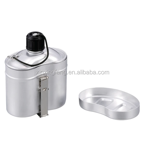 High Quality 1L Aluminum Military Canteen With Cup