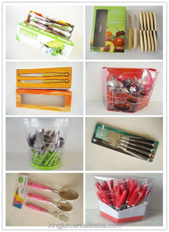 24 Pcs Stainless Steel Cutlery Set With Plastic Handle Buy Cutlery