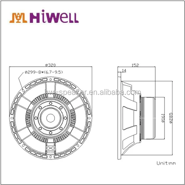 diameter speaker 12