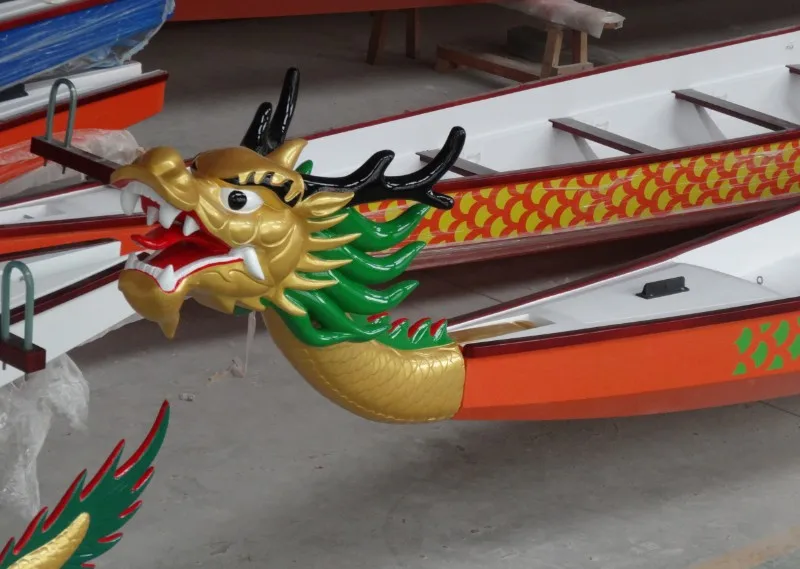 Barco de dragón doble Barco de madera Compilación hecha a 