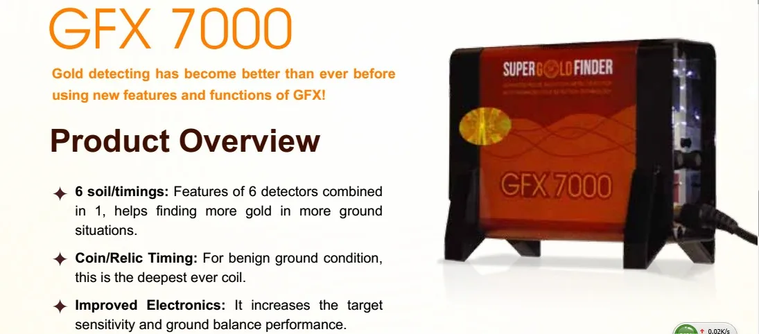 GFX 7000 Best Price Metal Detector Gold Finder,Deep Underground Metal Detector