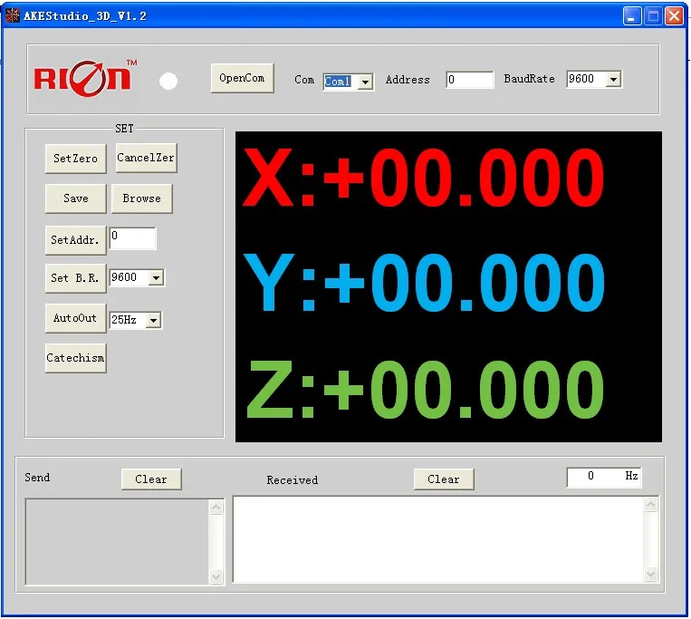 Triaxial Digital Accelerometer Vibration Sensor With Rs232 To Usb