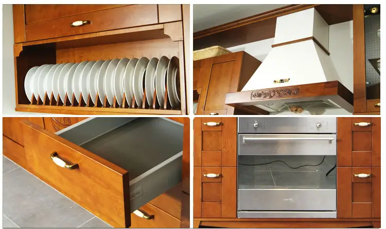 Madera Oscura De Cerezo Gabinete De Cocina Estilo Americano - Buy