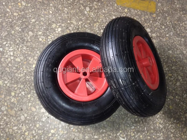 High rubber content plastic rim wheelbarrow tire 3.50-6