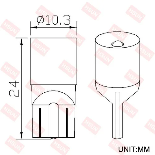 HSUN-T10-5W-CREE-XBD-HP-LED-SIZE