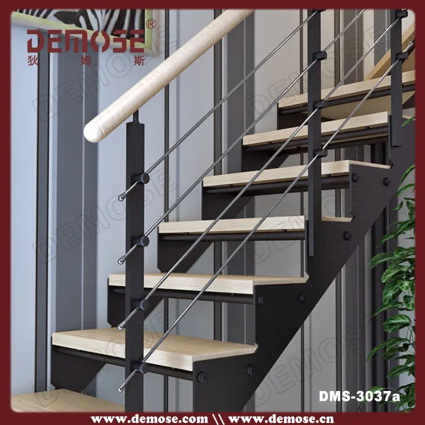 Mild Steel Exterior Stair Design With Wood Steps - Buy Exterior Stair ...