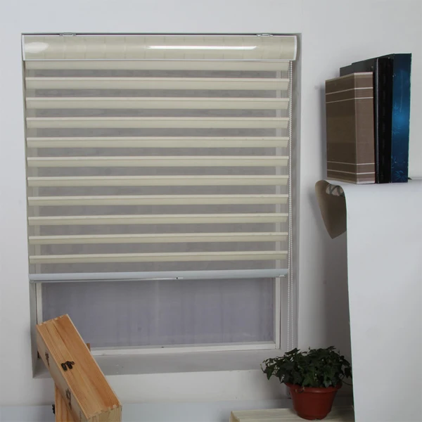 Cafe patio doors with blinds