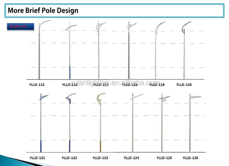 Q235 Commercial Outdoor Lamp Post/electrical Poles In Uae/street Light