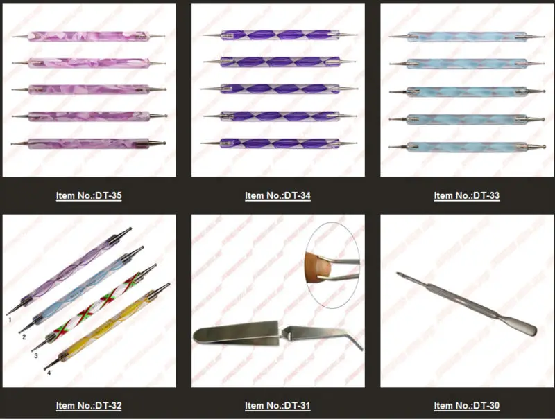 Good Price !!! New Fashion Color Acrylic Handle Double End Nail Dotting