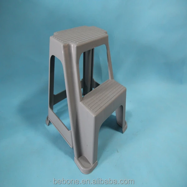 Large size PLASTIC 2 Step Stool Holds Up to 250 Lbs Sturdy Lightweight Skid Resistance Rubber Safe for Adults and Kids