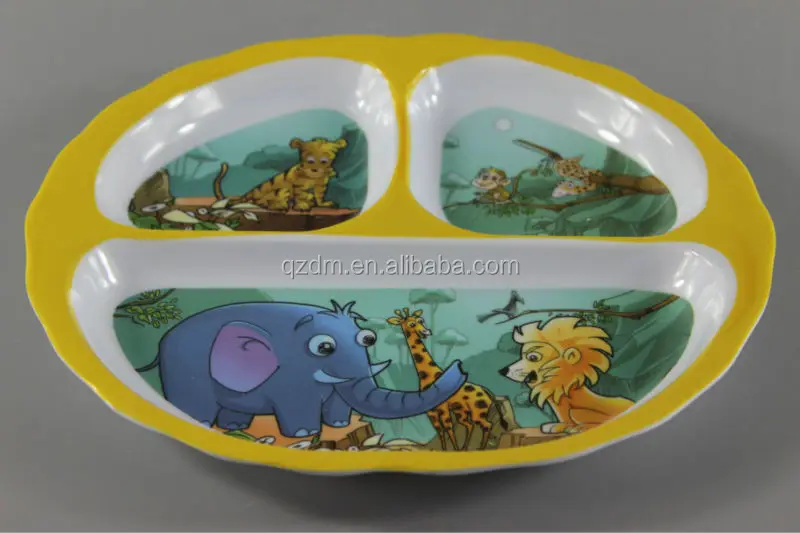 Melamine Tableware For Kids/Divided Plate For Children