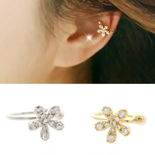 Gold Ear Tops Designs Gold Ear Tops Designs No Hole Flower ...