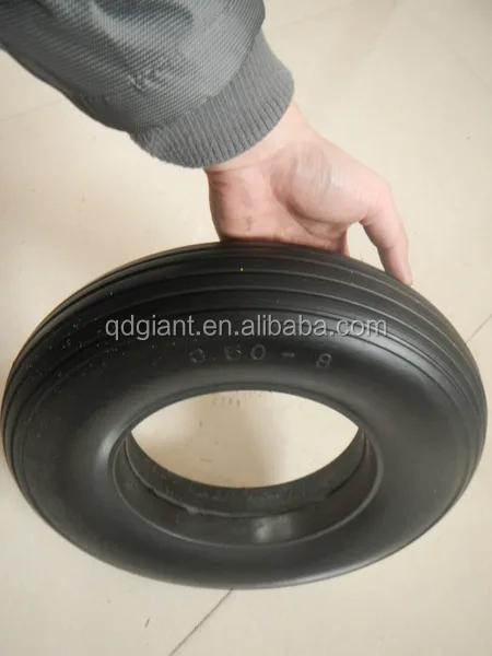 PU foam flat free wheelbarrow tyre 3.50-8