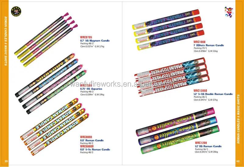 1.2inch 10shots High Quality Roman Candle Consumer Fireworks Prices