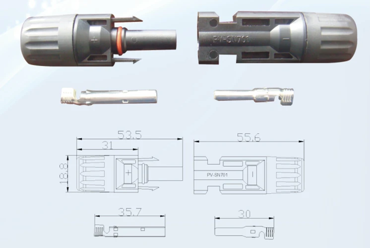 Class 2 Safety Solar Socket Mc4 Connector For Solar System 1 Pair Y Mc4 Solar Connector Buy 1 Pair Y Mc4 Solar Connector1 Pair Y Mc4 Solar